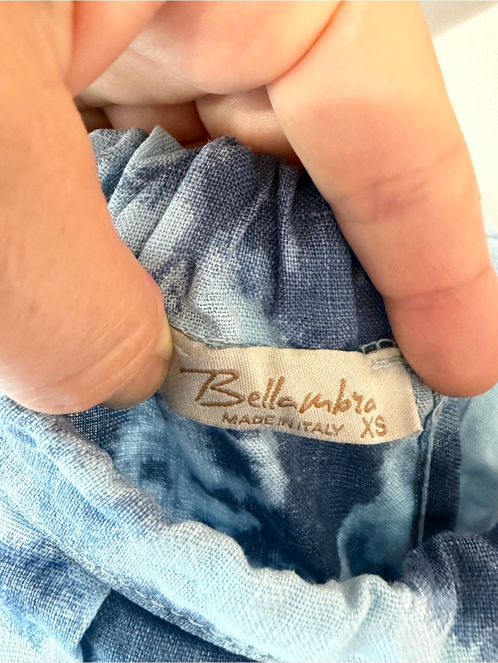 Bellambia Italy 100% Linen Tie Dye Halter Shift Dress Size XS Fits Small Medium - Picture 2 of 5